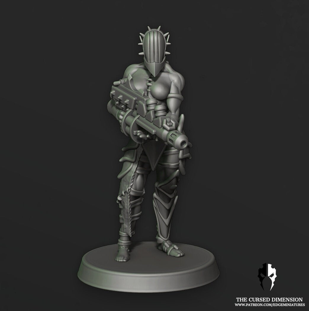 Cursed Elves Warrior Squad – 02 – All Female by Edge Miniatures