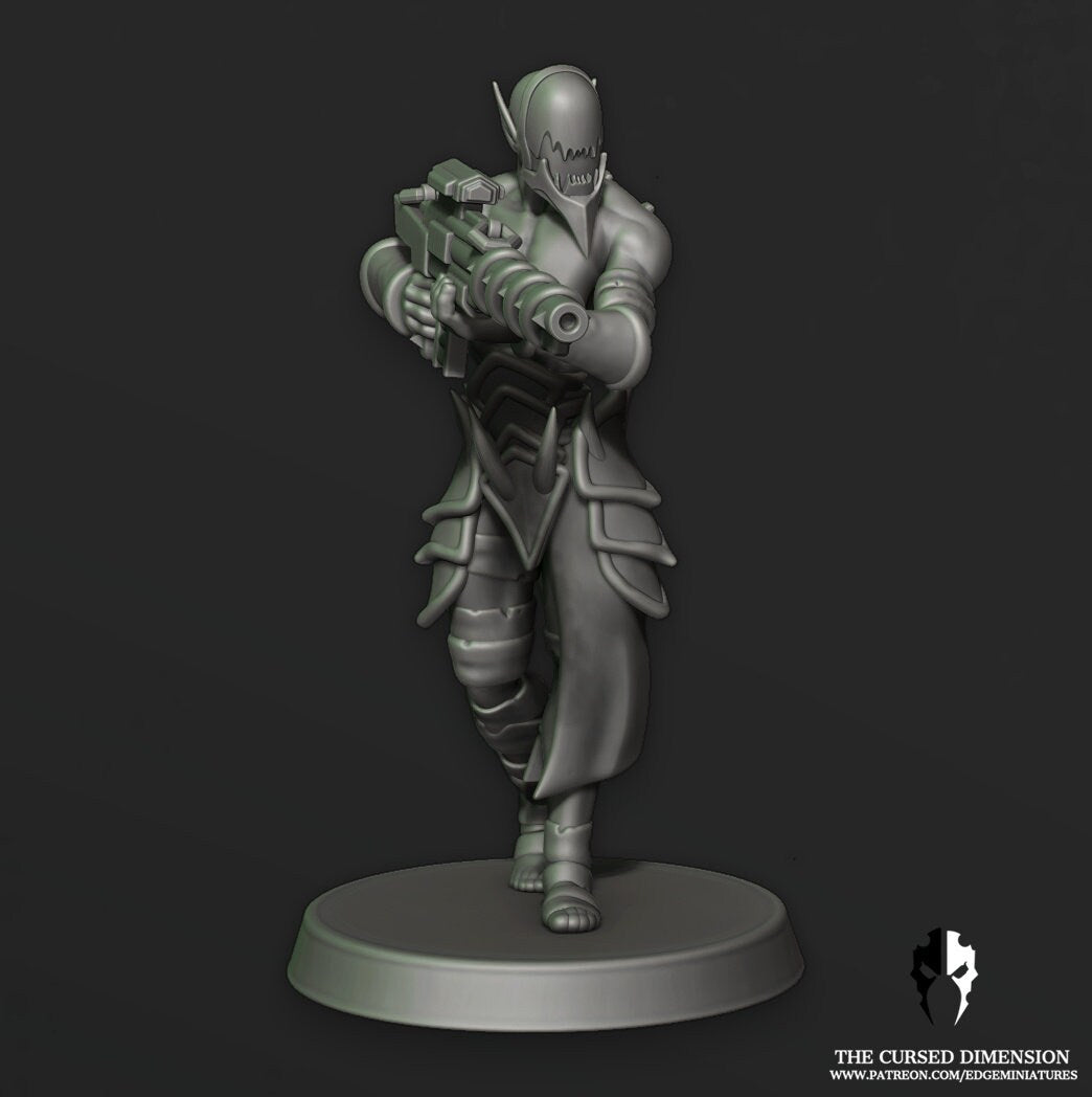 Cursed Elves Warrior Squad – 02 – All Female by Edge Miniatures