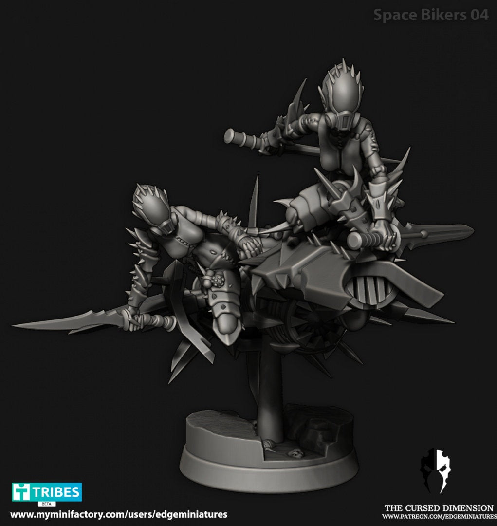Space Bikers – Cursed Elves by Edge Miniatures