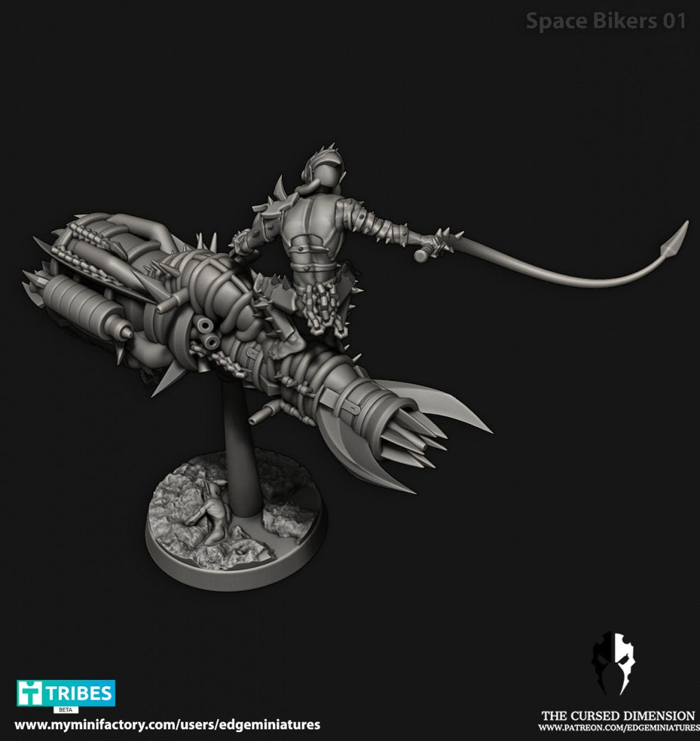 Space Bikers – Cursed Elves by Edge Miniatures