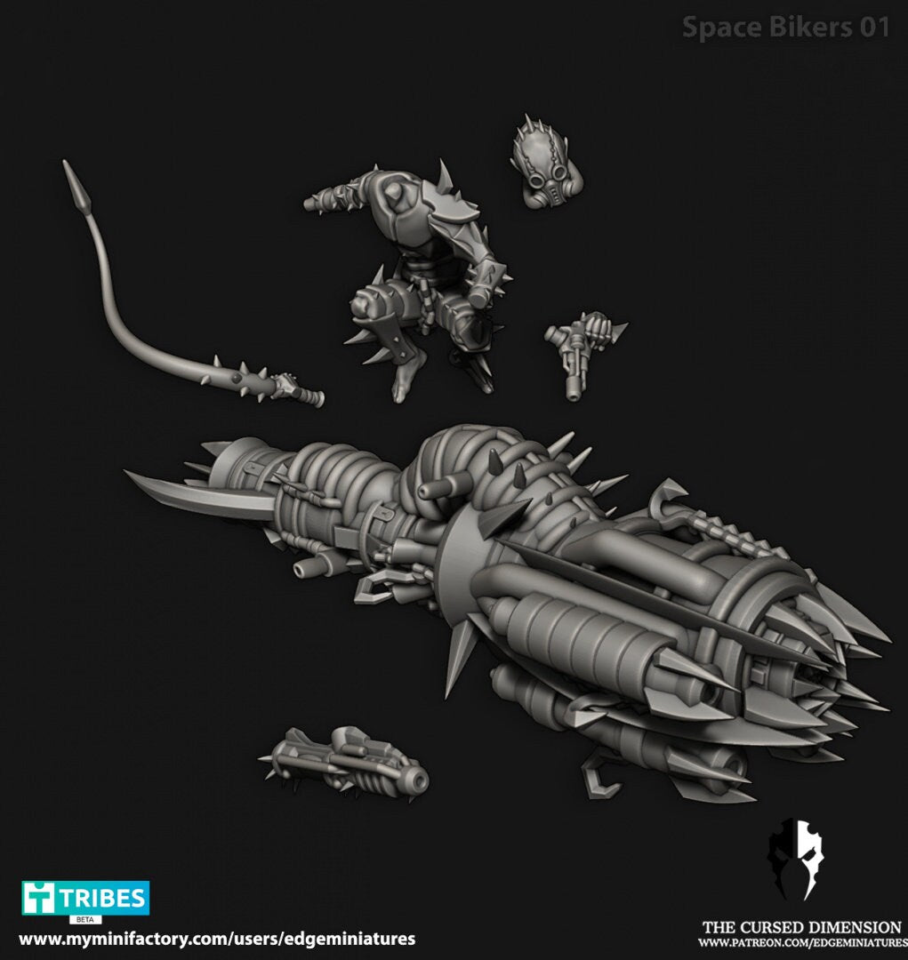Space Bikers – Cursed Elves by Edge Miniatures