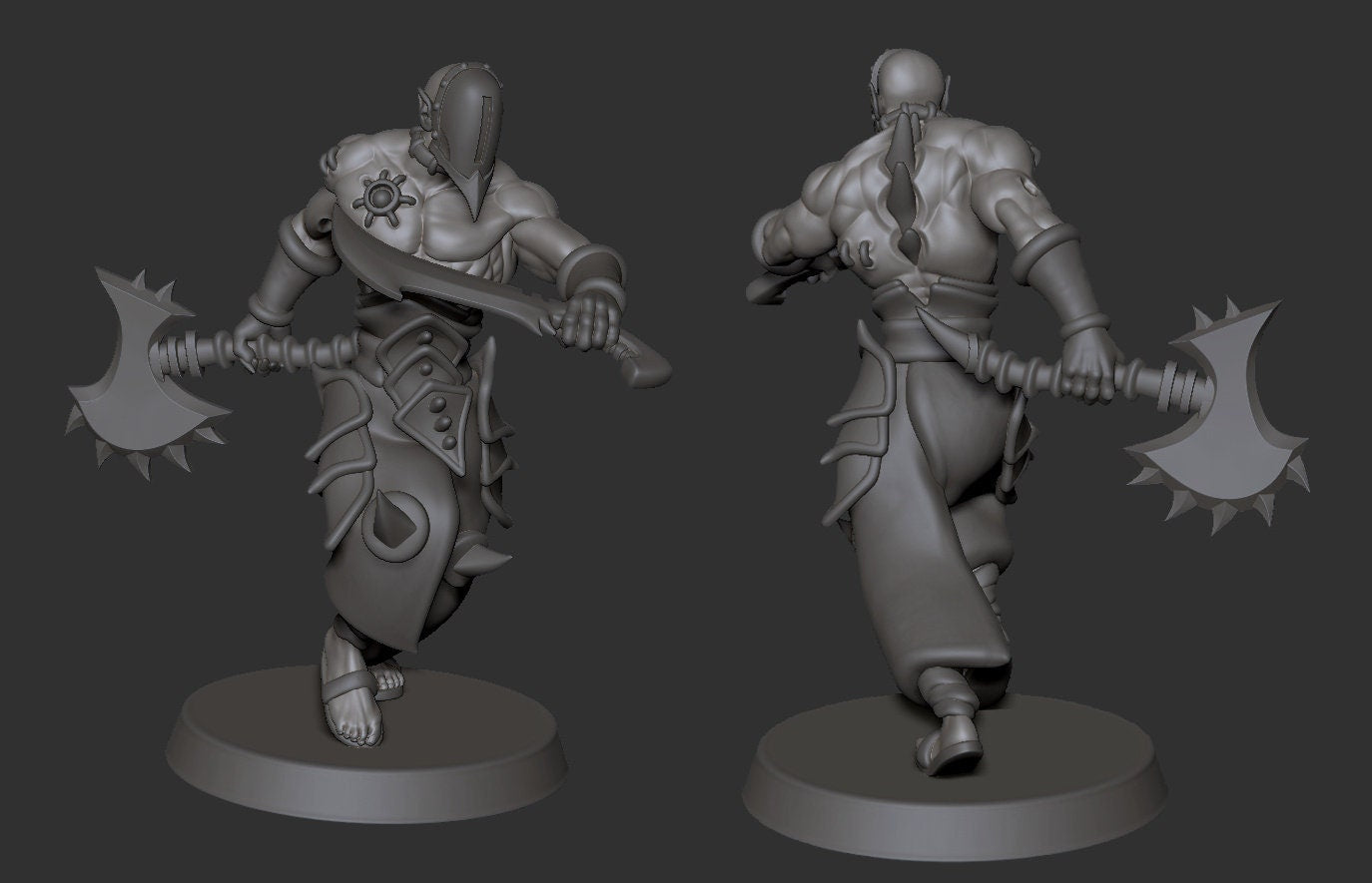 Wracked Warriors with Acolyte Leader – Cursed Elves by Edge Miniatures