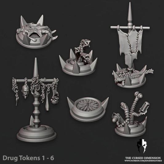 Combat Drug Tokens – Cursed Elves by Edge Miniatures
