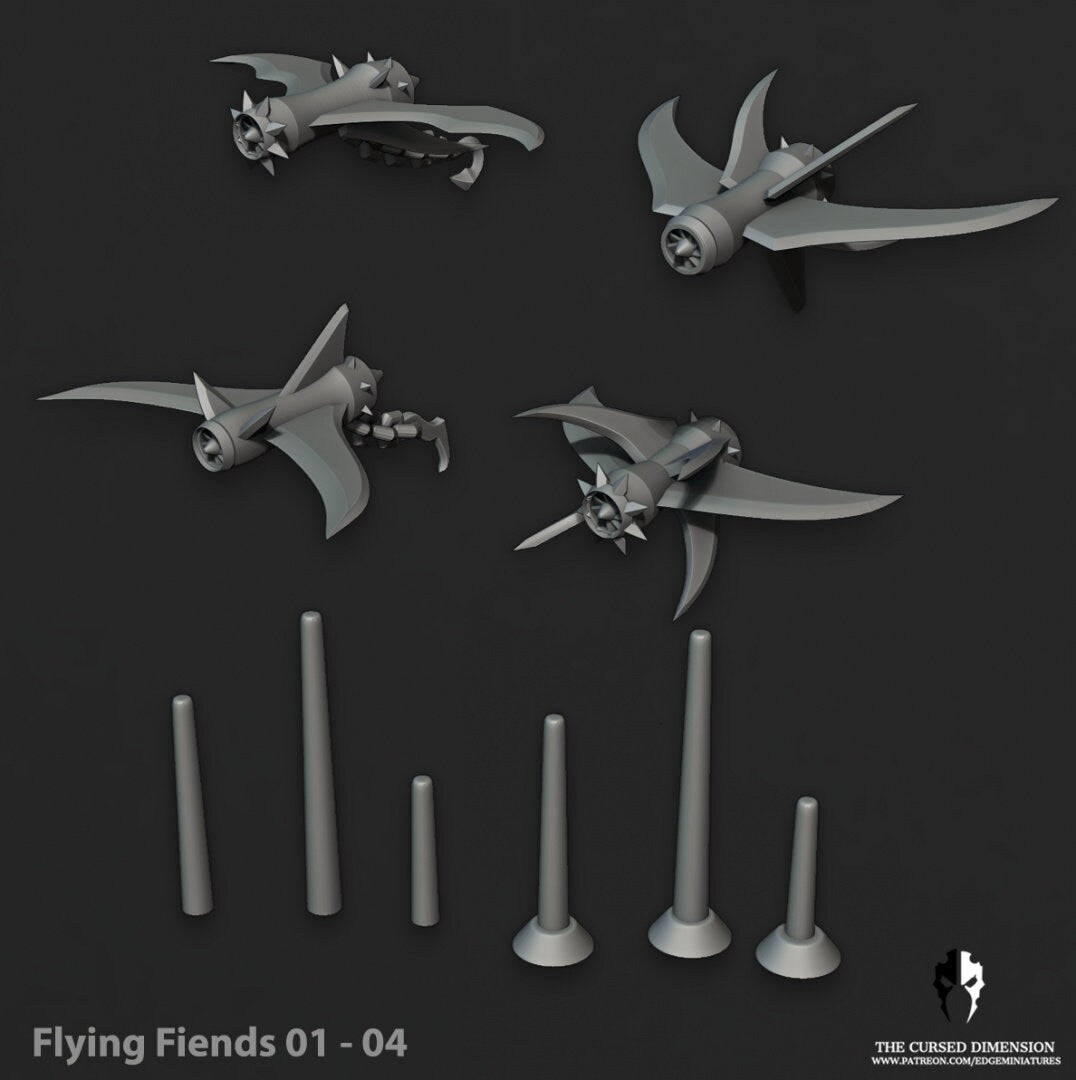 Flying Fiends - Beasts – Cursed Elves by Edge Miniatures