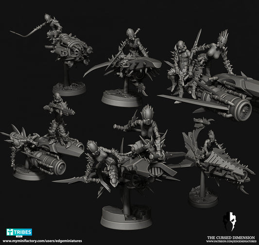 Space Bikers – Cursed Elves by Edge Miniatures