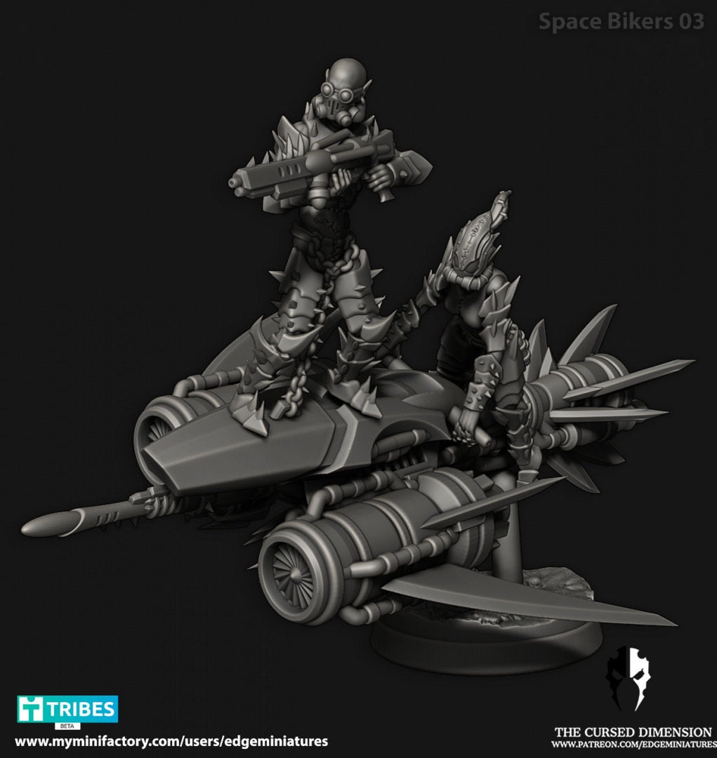 Space Bikers – Cursed Elves by Edge Miniatures