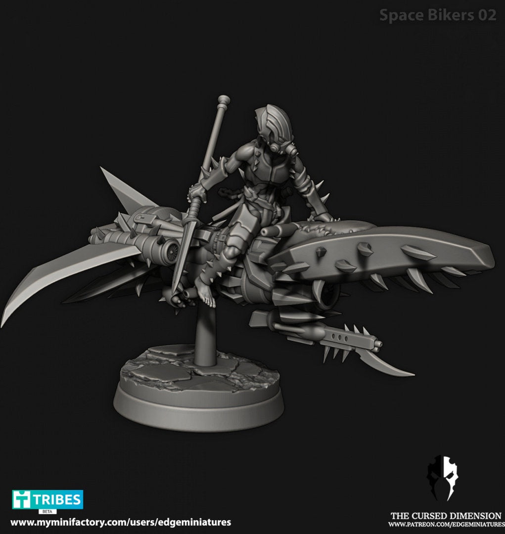 Space Bikers – Cursed Elves by Edge Miniatures