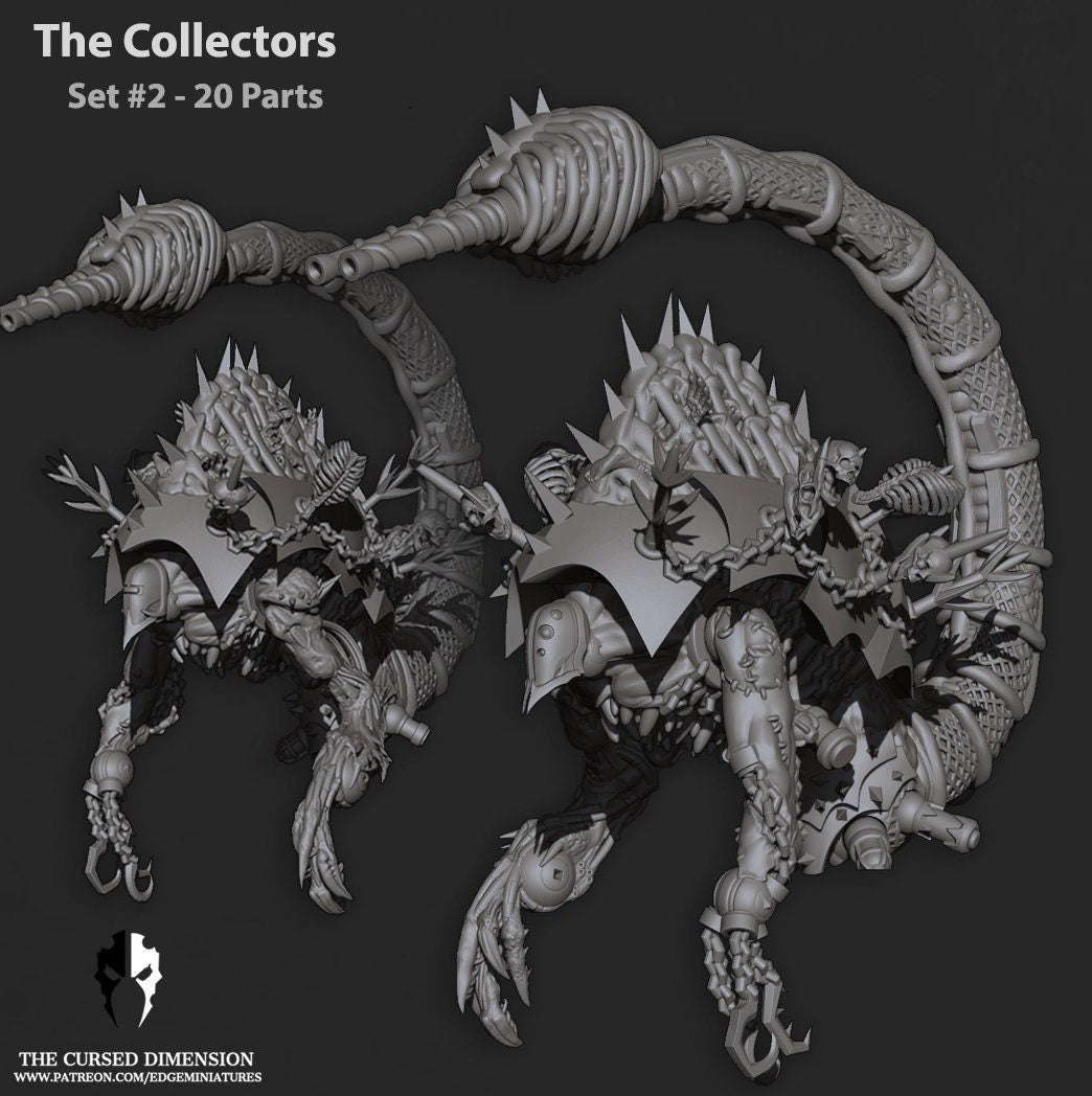 The Collector Set #2, 20 Poseable Parts – Cursed Elves by Edge Miniatures