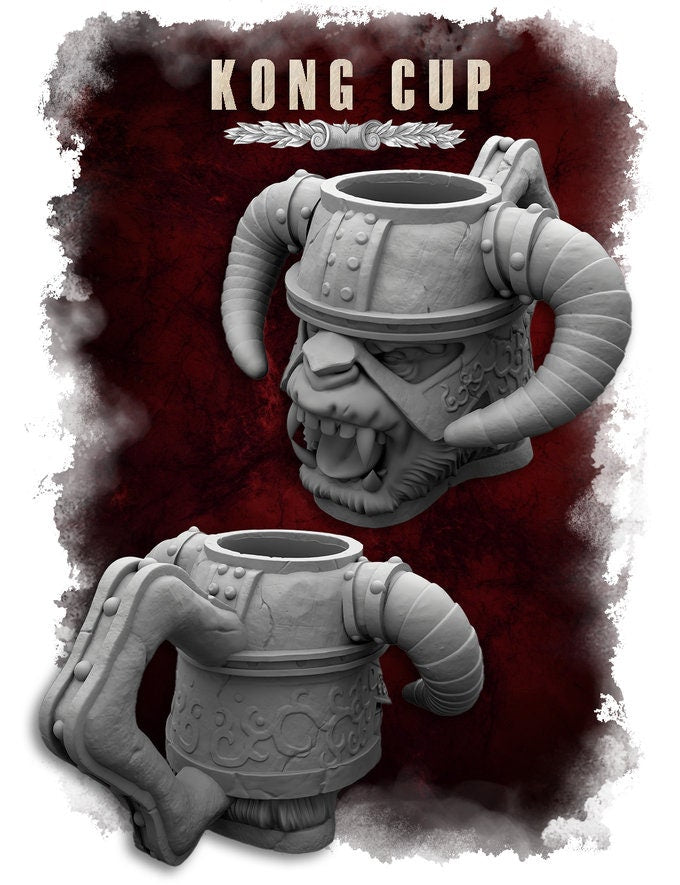 Kong Dice Mug (Version 1) by 3DFortress